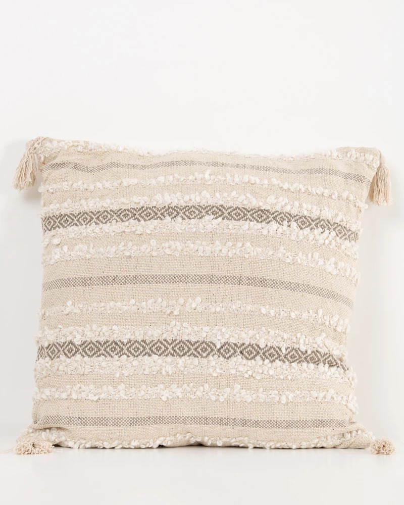 Grand coussin pompons