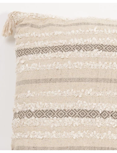 Grand coussin pompons