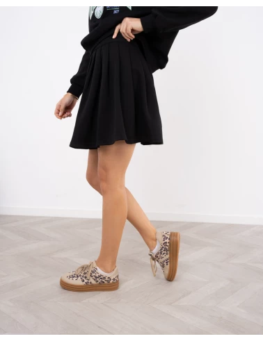 Jupe plissée coton