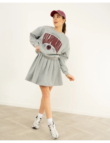 Jupe plissée coton