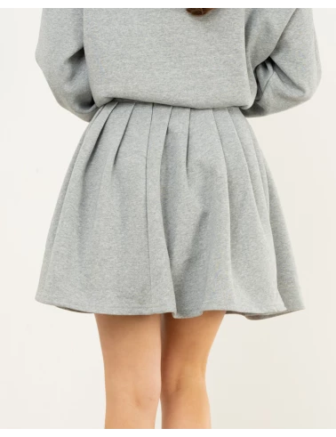 Jupe plissée coton