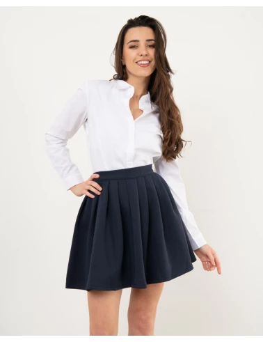 Jupe plissée coton