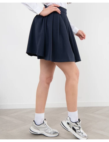 Jupe plissée coton