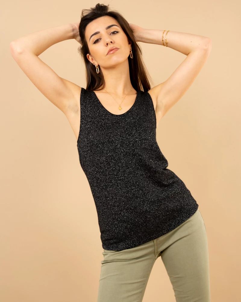 Débardeur chenille lurex