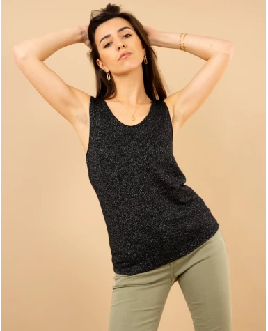 Débardeur chenille lurex