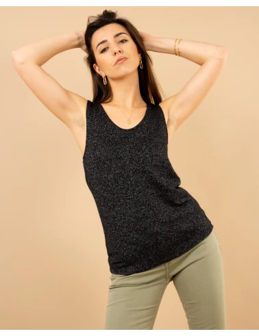 Débardeur chenille lurex