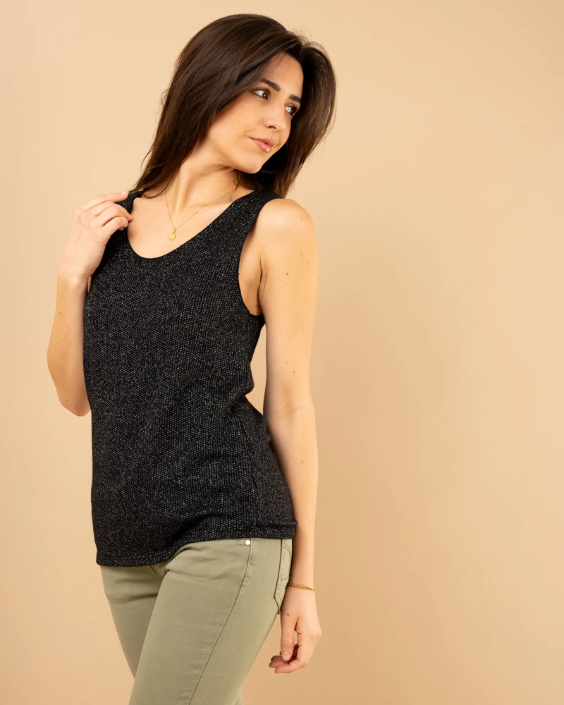 Débardeur chenille lurex