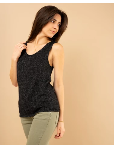 Débardeur chenille lurex