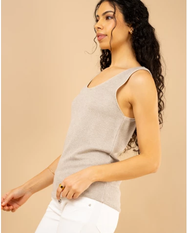 Débardeur chenille lurex