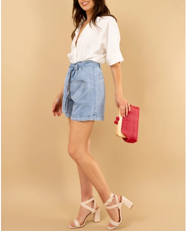 Short poches coeurs