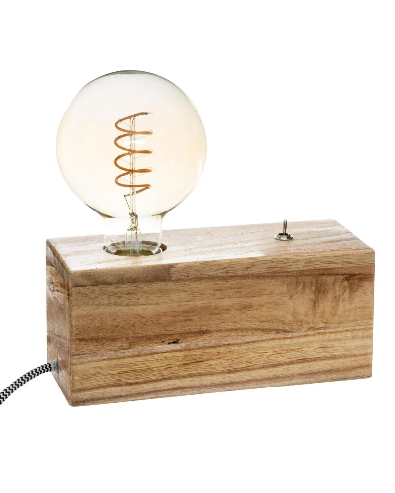Lampe socle bois