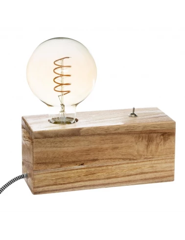 Lampe socle bois