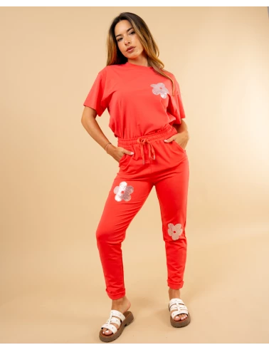 Bas de jogg fleurs