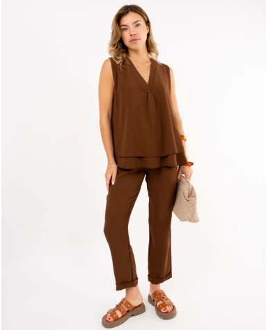 Pantalon revers
