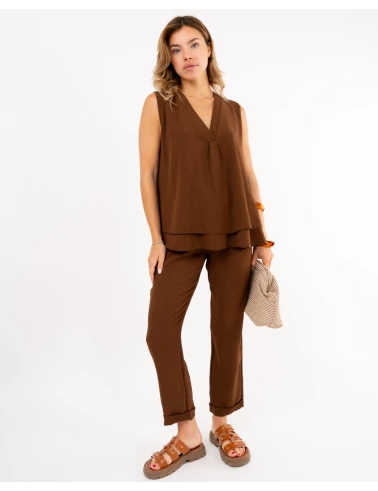 Pantalon revers