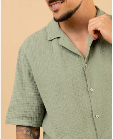 Chemise mc gaze de coton