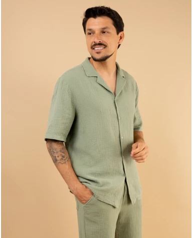 Chemise mc gaze de coton