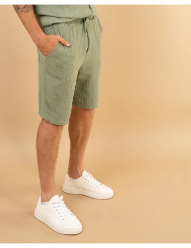 Short gaze de coton