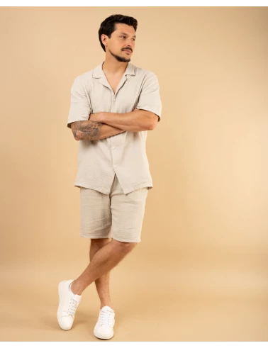 Short gaze de coton