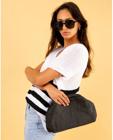 Top rayé lurex