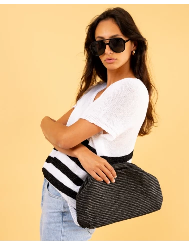 Top rayé lurex