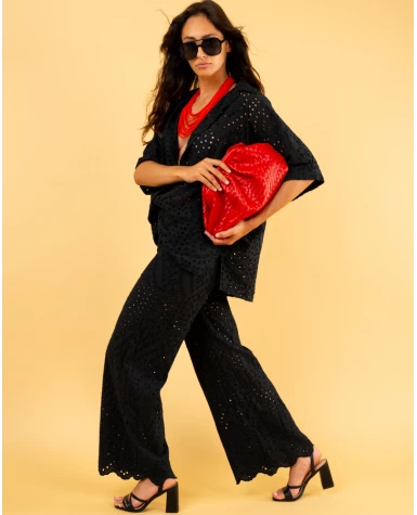 Pantalon brodé