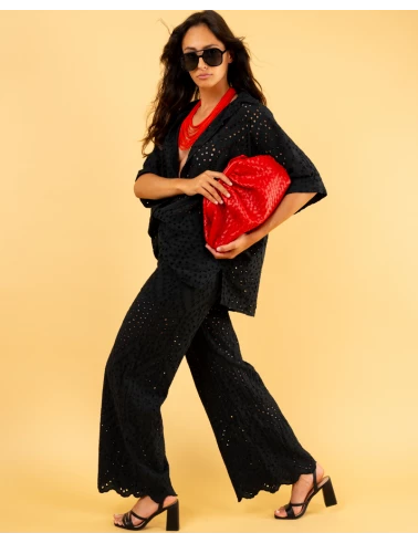 Pantalon brodé