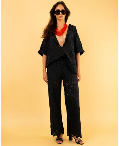 Pantalon brodé