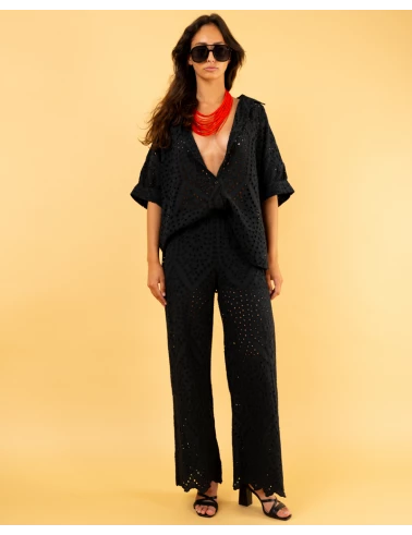 Pantalon brodé
