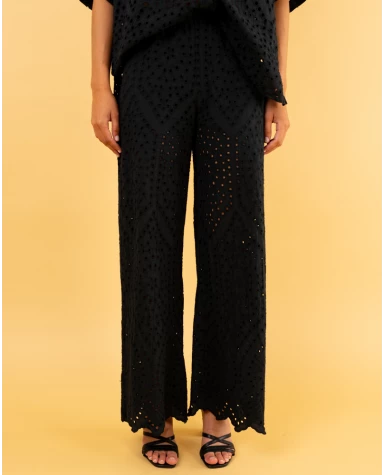 Pantalon brodé