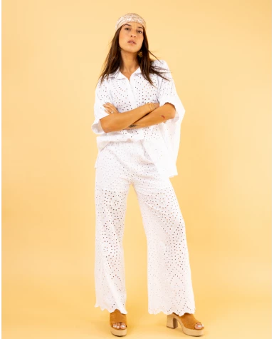 Pantalon brodé
