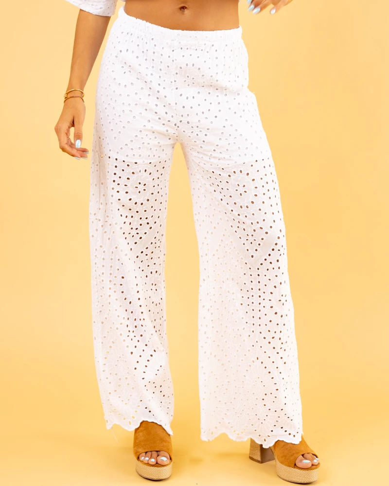Pantalon brodé