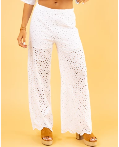 Pantalon brodé