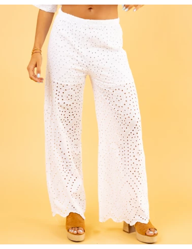 Pantalon brodé