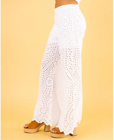 Pantalon brodé