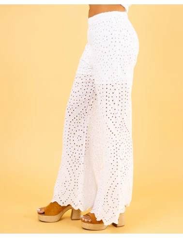 Pantalon brodé