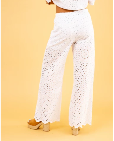 Pantalon brodé