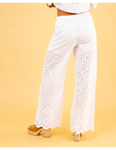 Pantalon brodé