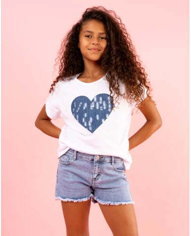 T-Shirt coeur jean