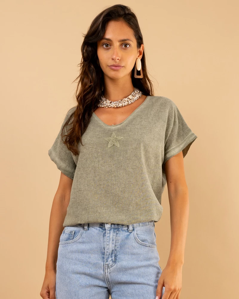 T-Shirt lin étoile