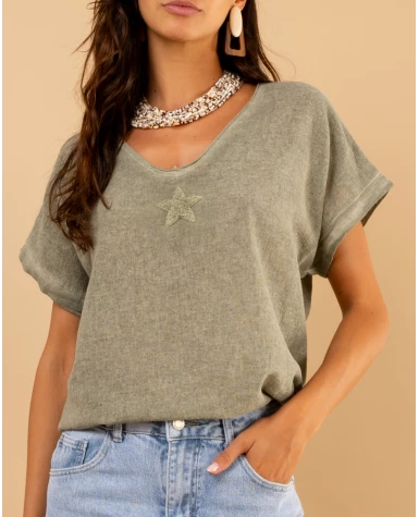 T-Shirt lin étoile