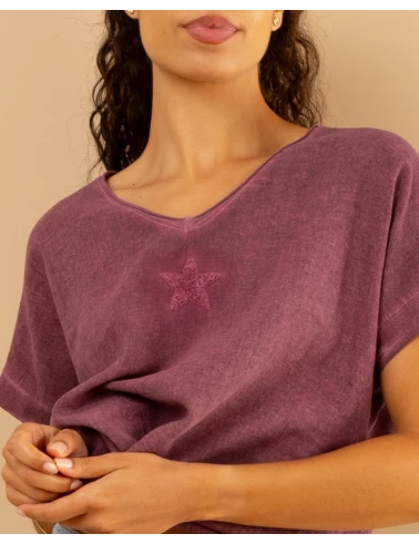 T-Shirt lin étoile