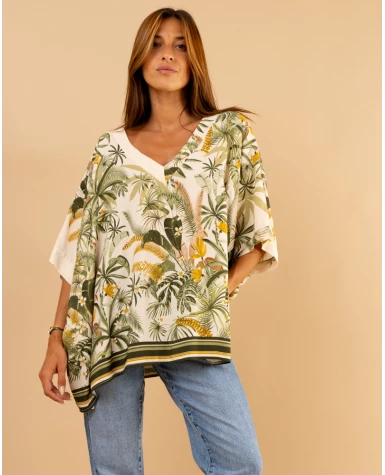 Blouse oversize tropical