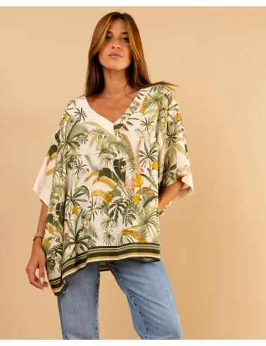 Blouse oversize tropical