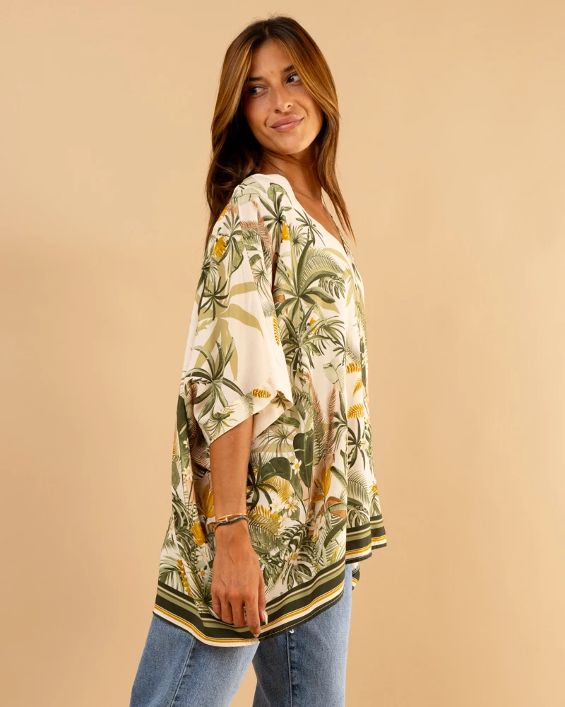 Blouse oversize tropical