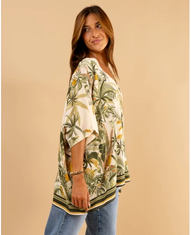 Blouse oversize tropical
