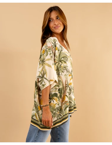 Blouse oversize tropical