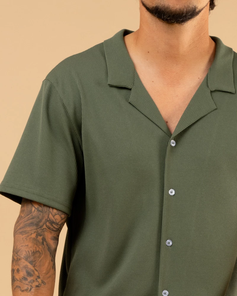 Chemise nid d'abeille