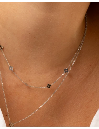 Collier double étoiles