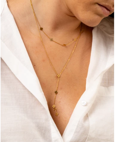 Collier double étoiles
